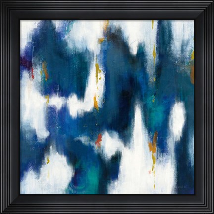 Framed Blue Texture II Print