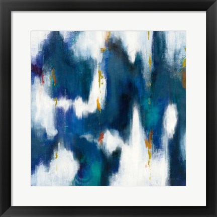 Framed Blue Texture II Print