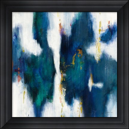 Framed Blue Texture I Print