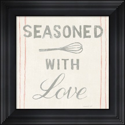 Framed Floursack Kitchen VII Print