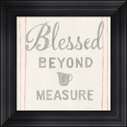 Framed Floursack Kitchen VI Print