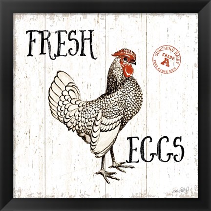 Framed Free Range Fresh IV Print