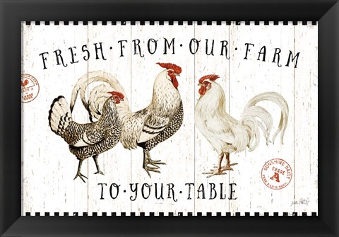 Framed Free Range Fresh I Print