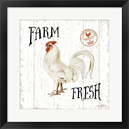 Framed Free Range Fresh III Print