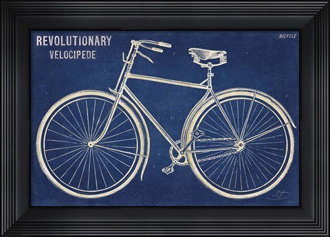 Framed Blueprint Bicycle Print
