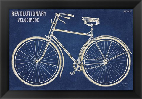 Framed Blueprint Bicycle Print