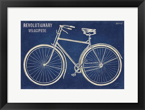 Framed Blueprint Bicycle Print