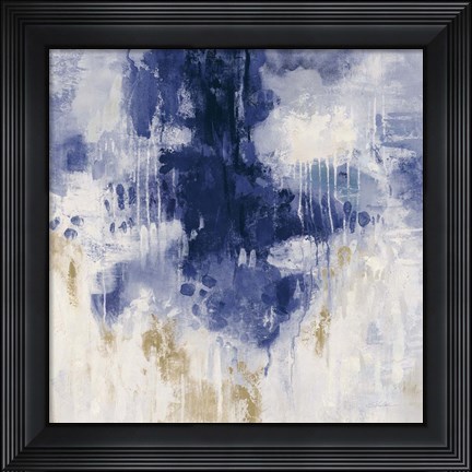 Framed Blue Rain Print