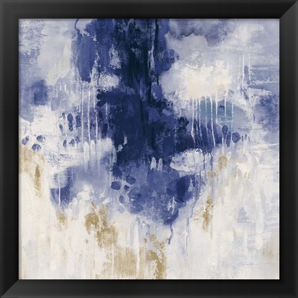 Framed Blue Rain Print