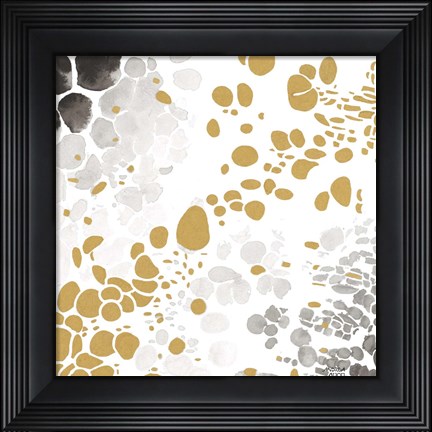 Framed Speckled Trio I Print