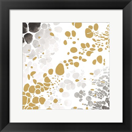 Framed Speckled Trio I Print