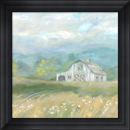 Framed Country Meadow Farmhouse Print