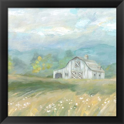 Framed Country Meadow Farmhouse Print