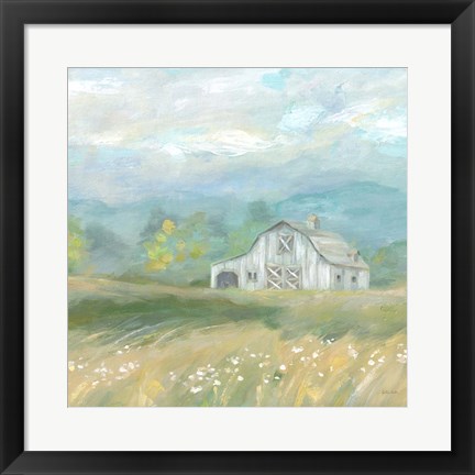 Framed Country Meadow Farmhouse Print