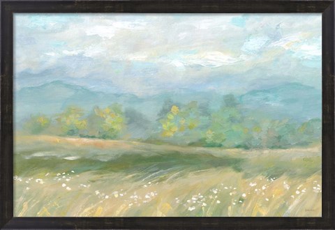 Framed Country Meadow Landscape Print