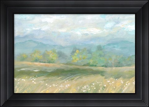 Framed Country Meadow Landscape Print