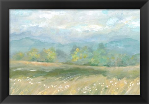 Framed Country Meadow Landscape Print