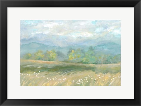 Framed Country Meadow Landscape Print