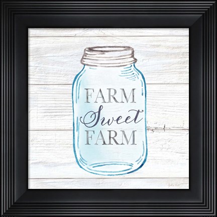 Framed Farmhouse Stamp Mason Jar Print