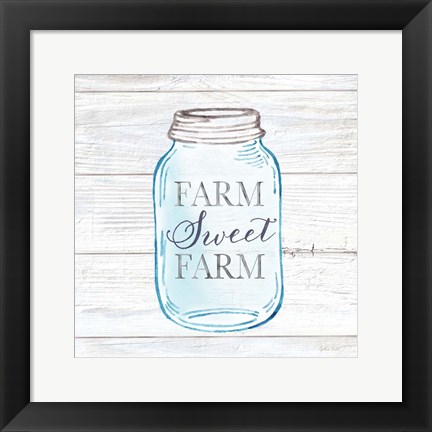 Framed Farmhouse Stamp Mason Jar Print