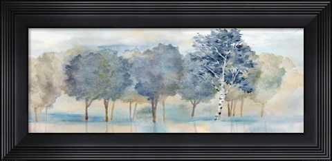 Framed Treeline Reflection Panel Print