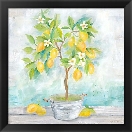 Framed Country Lemon Tree Print