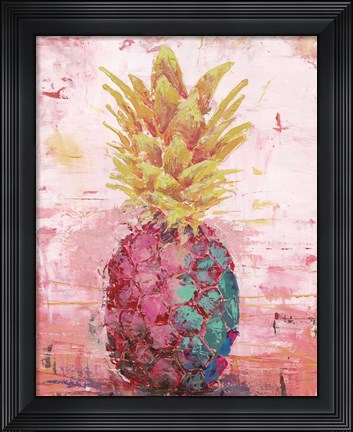 Framed Painted Pineapple I Print