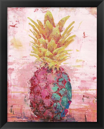 Framed Painted Pineapple I Print