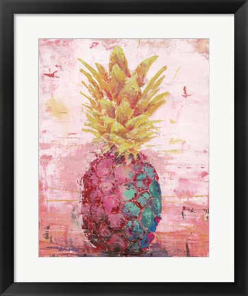 Framed Painted Pineapple I Print