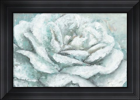Framed White Rose Splendor Print
