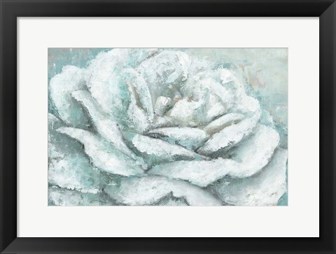 Framed White Rose Splendor Print