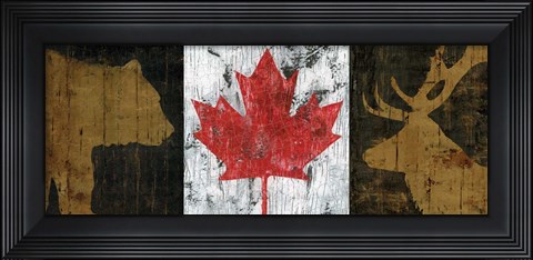 Framed Canada Trio Panel I Print
