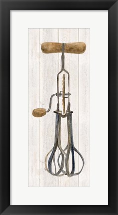 Framed Vintage Kitchen Egg Beater Print