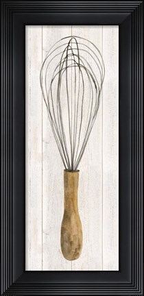 Framed Vintage Kitchen Whisk Print