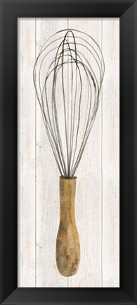 Framed Vintage Kitchen Whisk Print