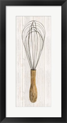 Framed Vintage Kitchen Whisk Print