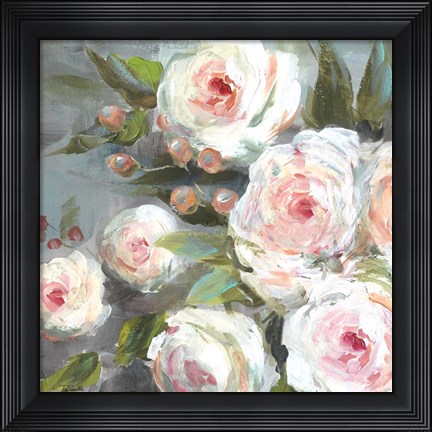 Framed Pink Blooms I Print