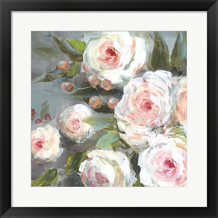 Framed Pink Blooms I Print