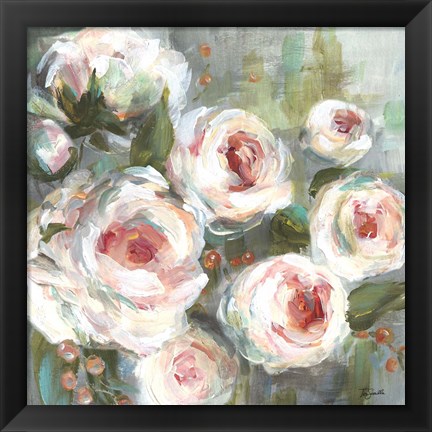 Framed Pink Blooms II Print