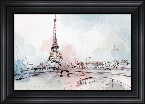 Framed Blushing Paris Print