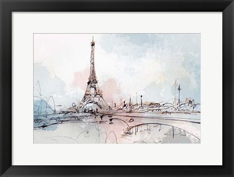 Framed Blushing Paris Print