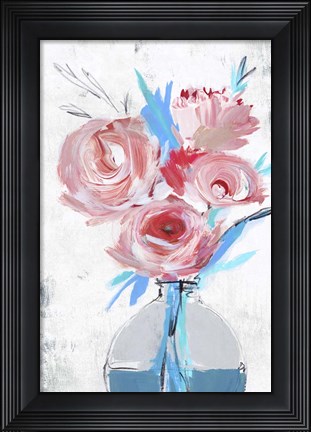 Framed Blue Vase II Print