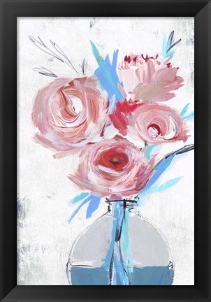Framed Blue Vase II Print