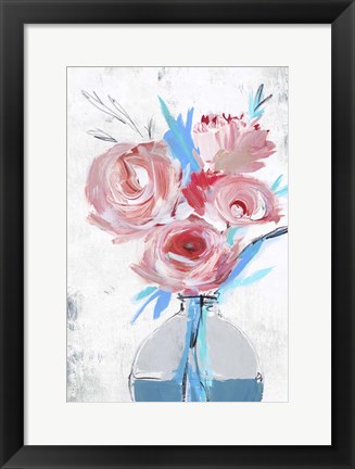 Framed Blue Vase II Print