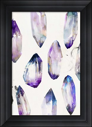 Framed Purple Gemstones II Print