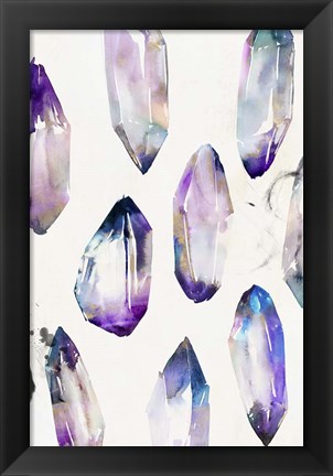 Framed Purple Gemstones II Print