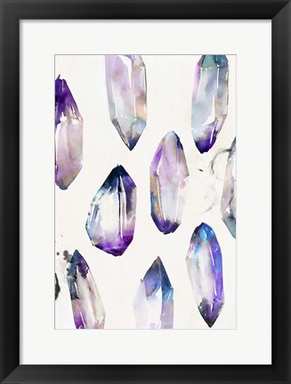 Framed Purple Gemstones II Print