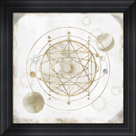 Framed Golden Galaxy II Print