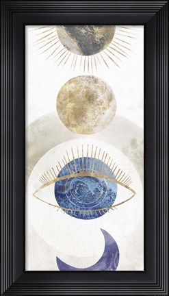 Framed Crescent Moon I Print