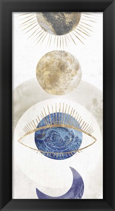 Framed Crescent Moon I Print